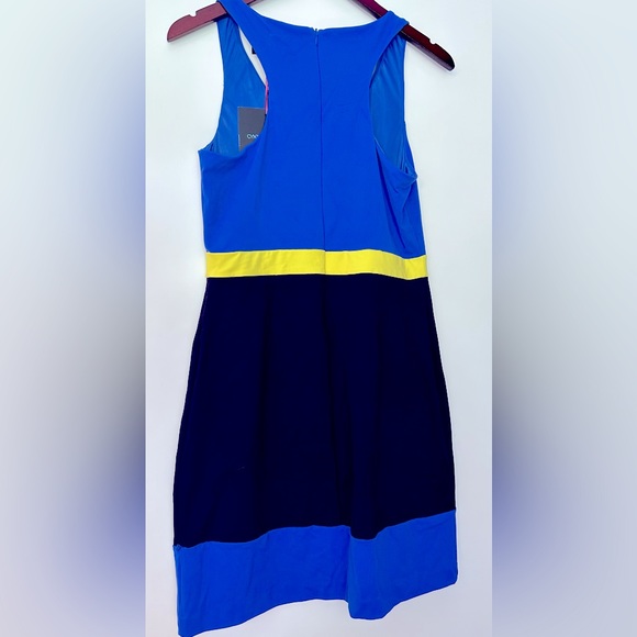 Cynthia Rowley Color Block Razor Back Stretch Dress - Picture 2 of 3